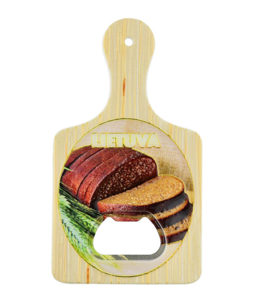 Magnetas atidarytuvas pjaustymo lentelė su juoda duona